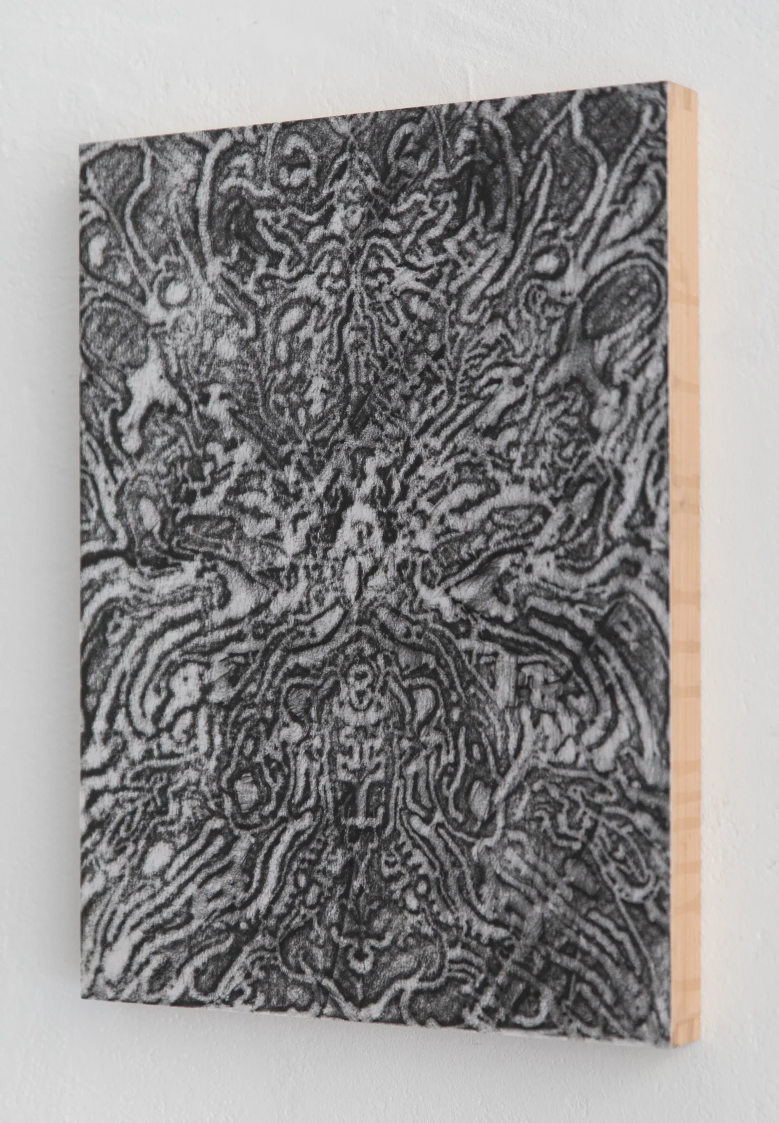 Cross-section, 2023 | Graphite on wood | 30 x 40 x 3cm