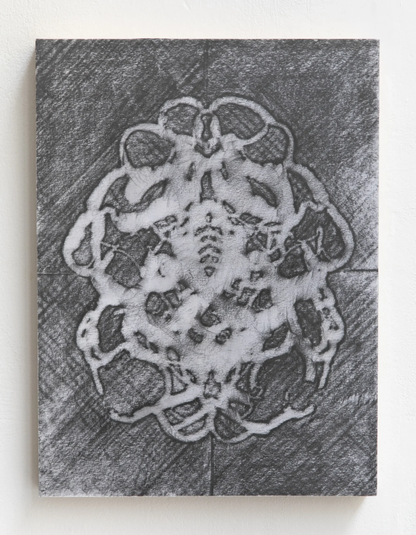 Sedimentation, 2023 | Graphite on wood | 30 x 40 x 3cm