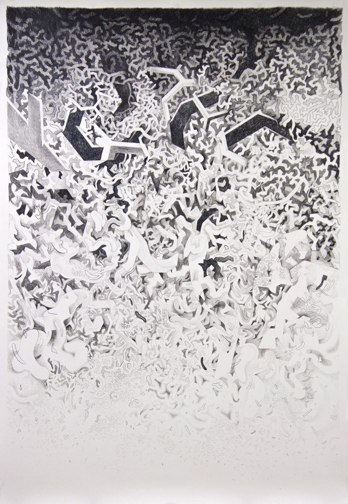 The world doesn’t want to be so simple, 2017 | 150cm x 220cm | Crayon on Paper
